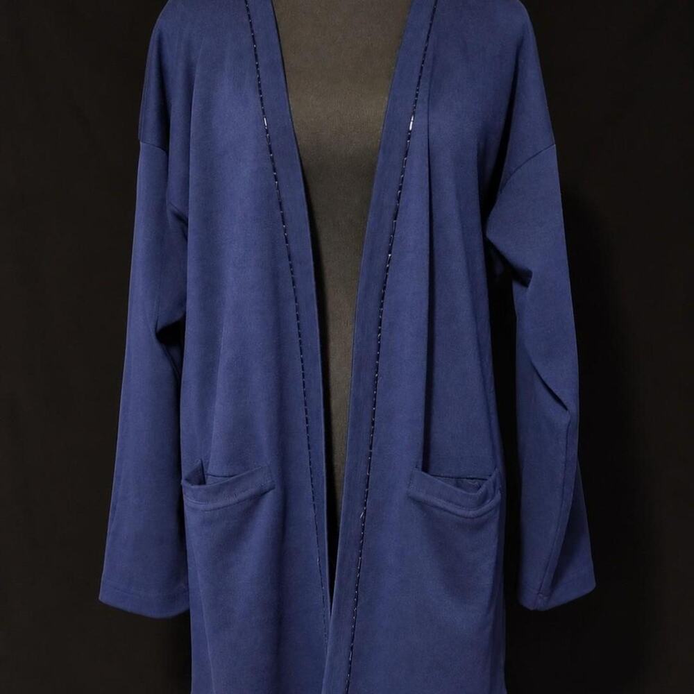 Vintage Liz Claiborne navy wool cardigan